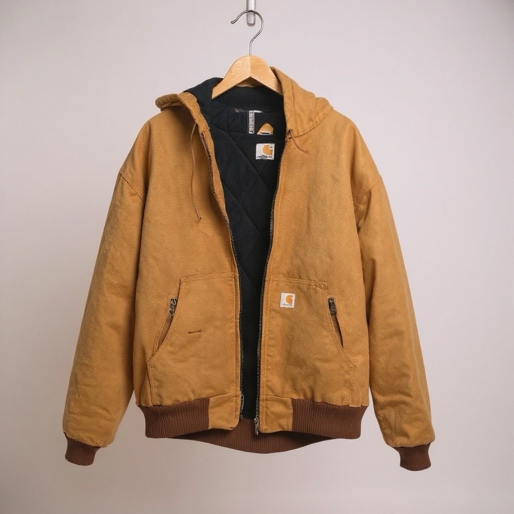 Carhartt J131 Brown Duck Active Jacket Thermal Lined Made in USA 3XL UFCW